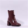 Una Healy Opalite Block Heel Front Zip - Cranberry